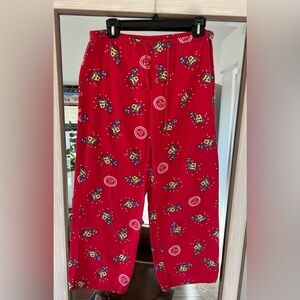 Life Is Good Pajama Pants Womens Small Red Dogs Holiday All Over Print Flannel